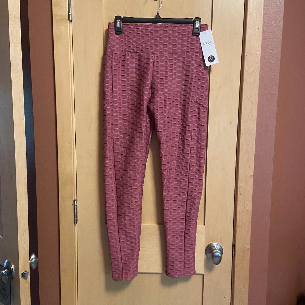 NWT! Otos Active Women's Pink Butt-Lifting Leggings: Size M